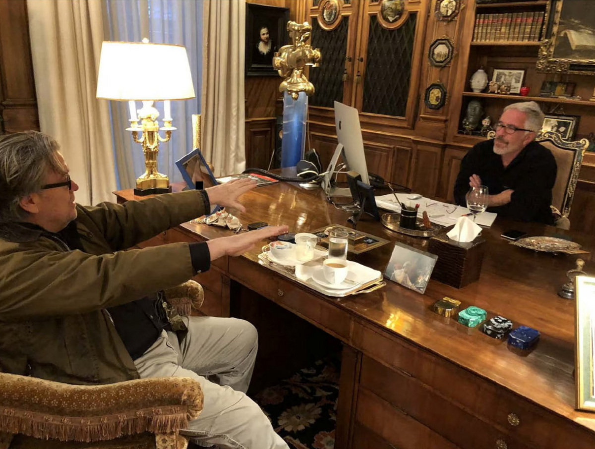Jeffrey Epstein and Steve Bannon (Photo By: US DOJ)
